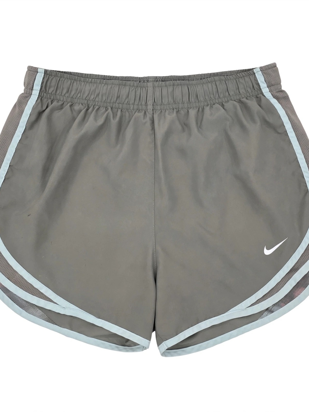 Nike Women’s Gray Running Shorts with Light Blue Trim